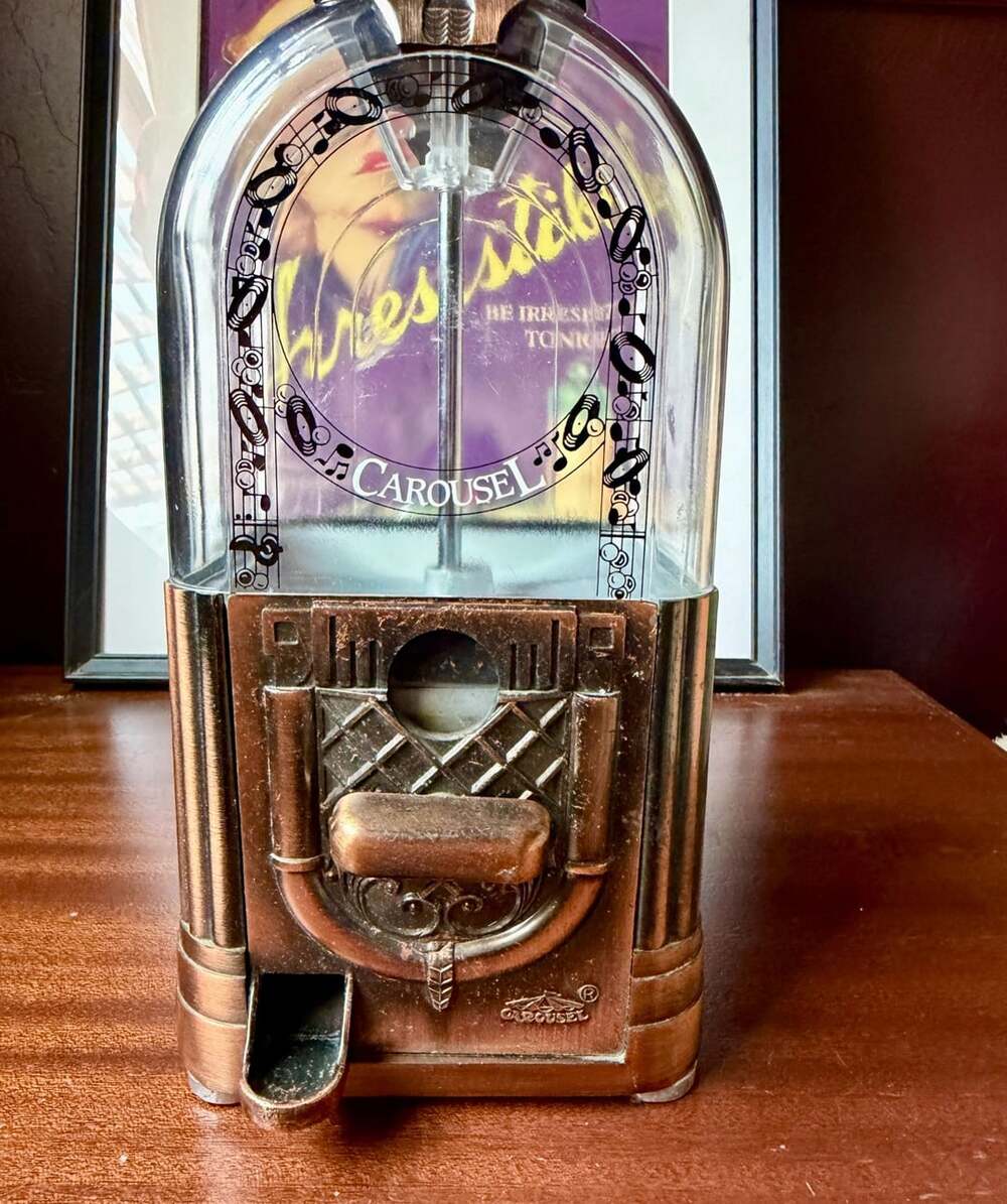 Carousel Jukebox Gumball Machine Copper Finish